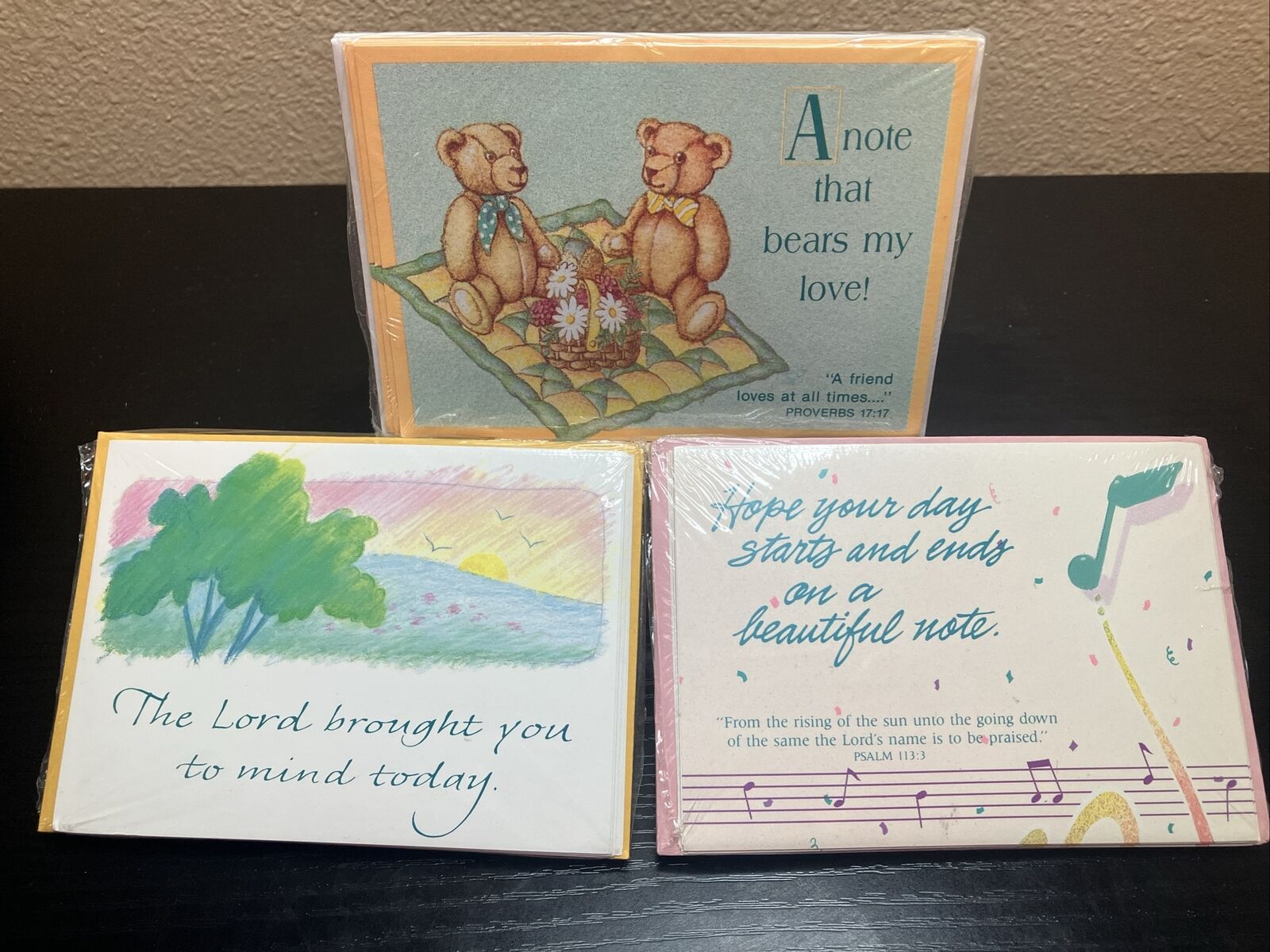 Lot of 3 Vintage Sets Day Spring Note Cards Joyfully Yours Bible Verse Christian