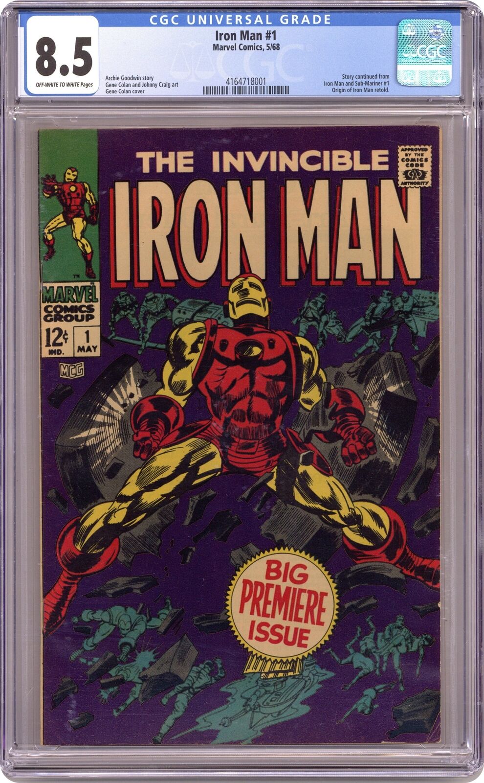 Iron Man #1 CGC 8.5 1968 4164718001