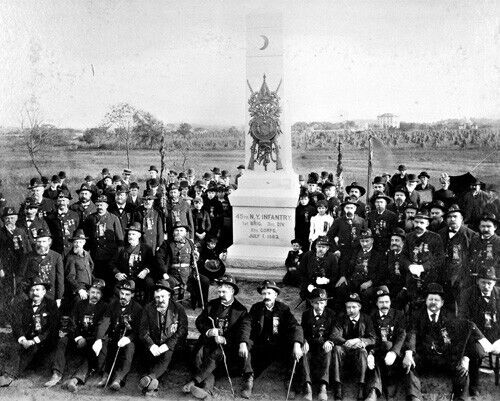 Dedication of 45th New York Monument Gettysburg October 10, 1888 Photo