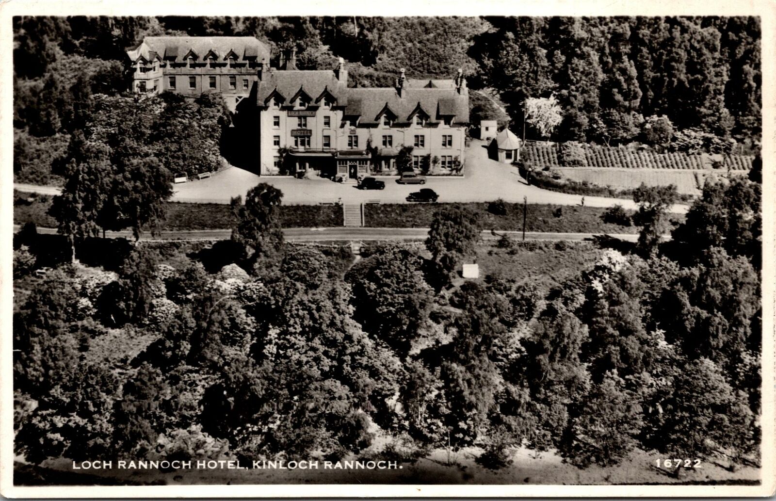 Loch Rannoch Hotel Kinloch Rannoch Scotland RPPC Postcard unused 1940s