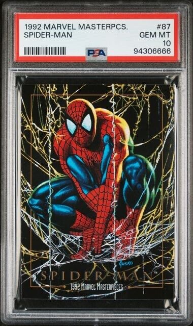 1992 Marvel Masterpieces #87 Spider-Man PSA 10 GEM MINT