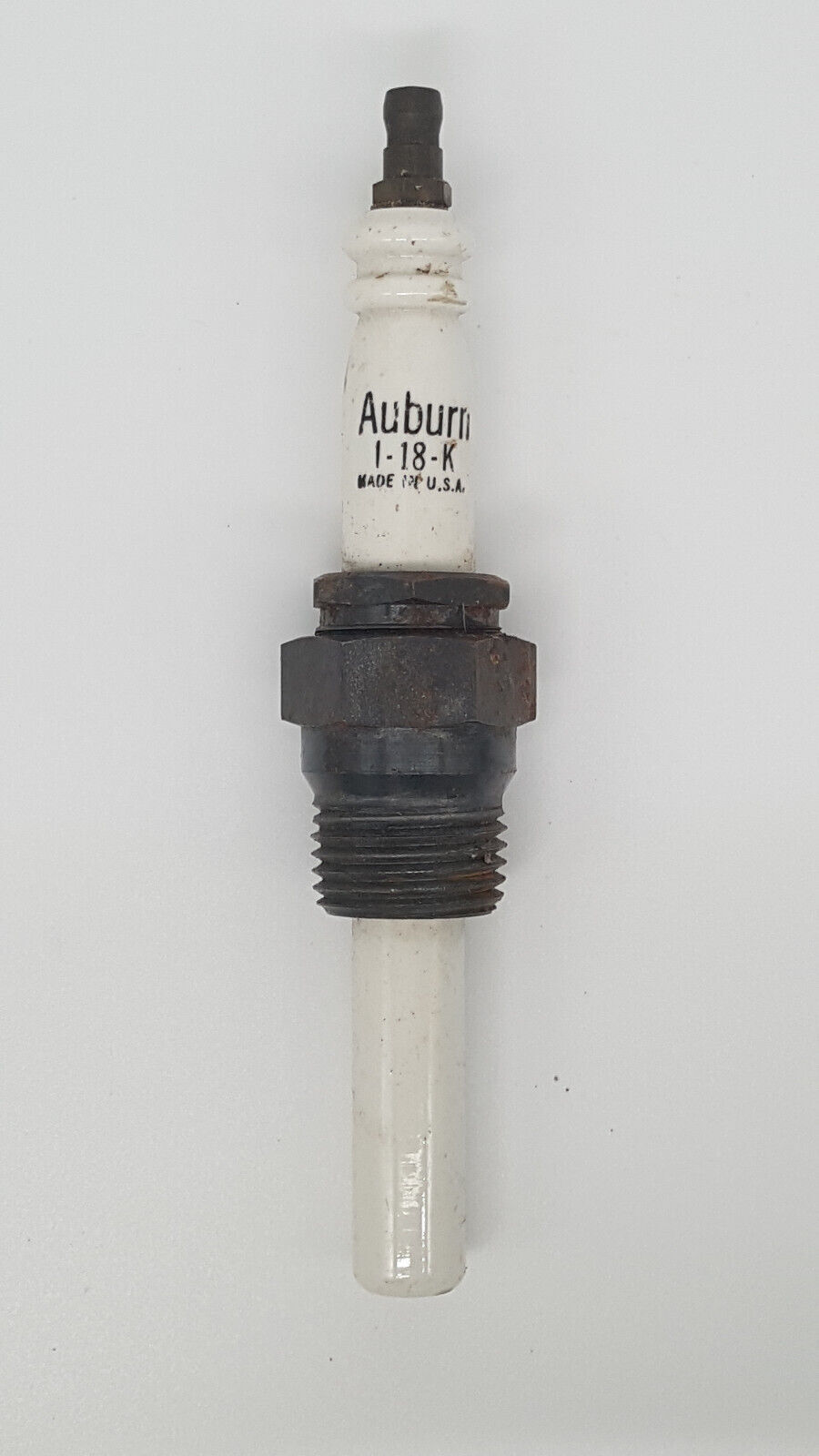 Auburn Antique Vintage LONG Insulator Spark Plug (Damaged Electrode)