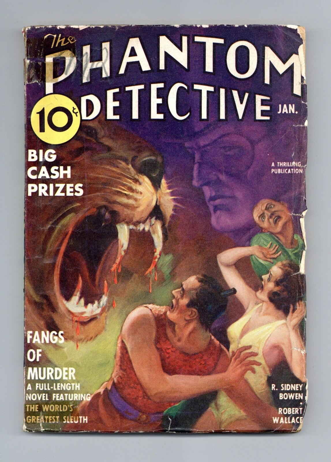Phantom Detective Pulp Jan 1938 Vol. 21 #3 GD/VG 3.0