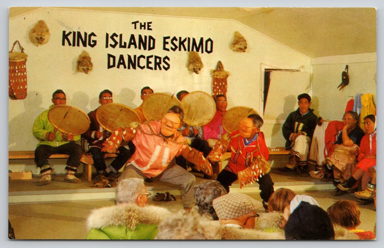 Postcard AK The King Island Eskimo Dancers Alaska Airlines UNP B2