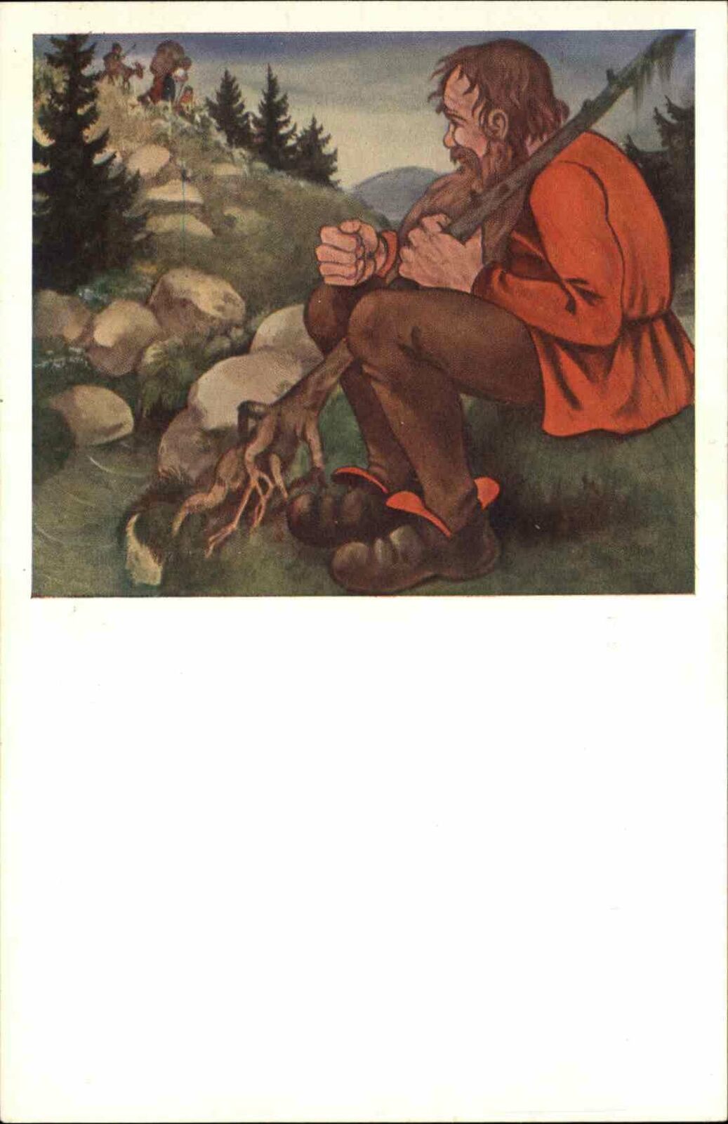 Folktale Mountain Spirit RUBEZAHL fantasy Hans Lang c1910 Postcard