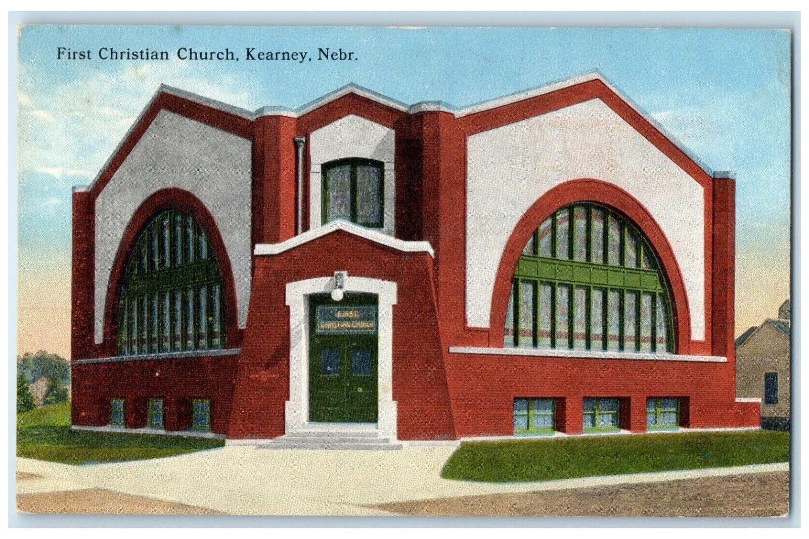 1925 First Christian Church Kearney Nebraska NE Posted Vintage Postcard