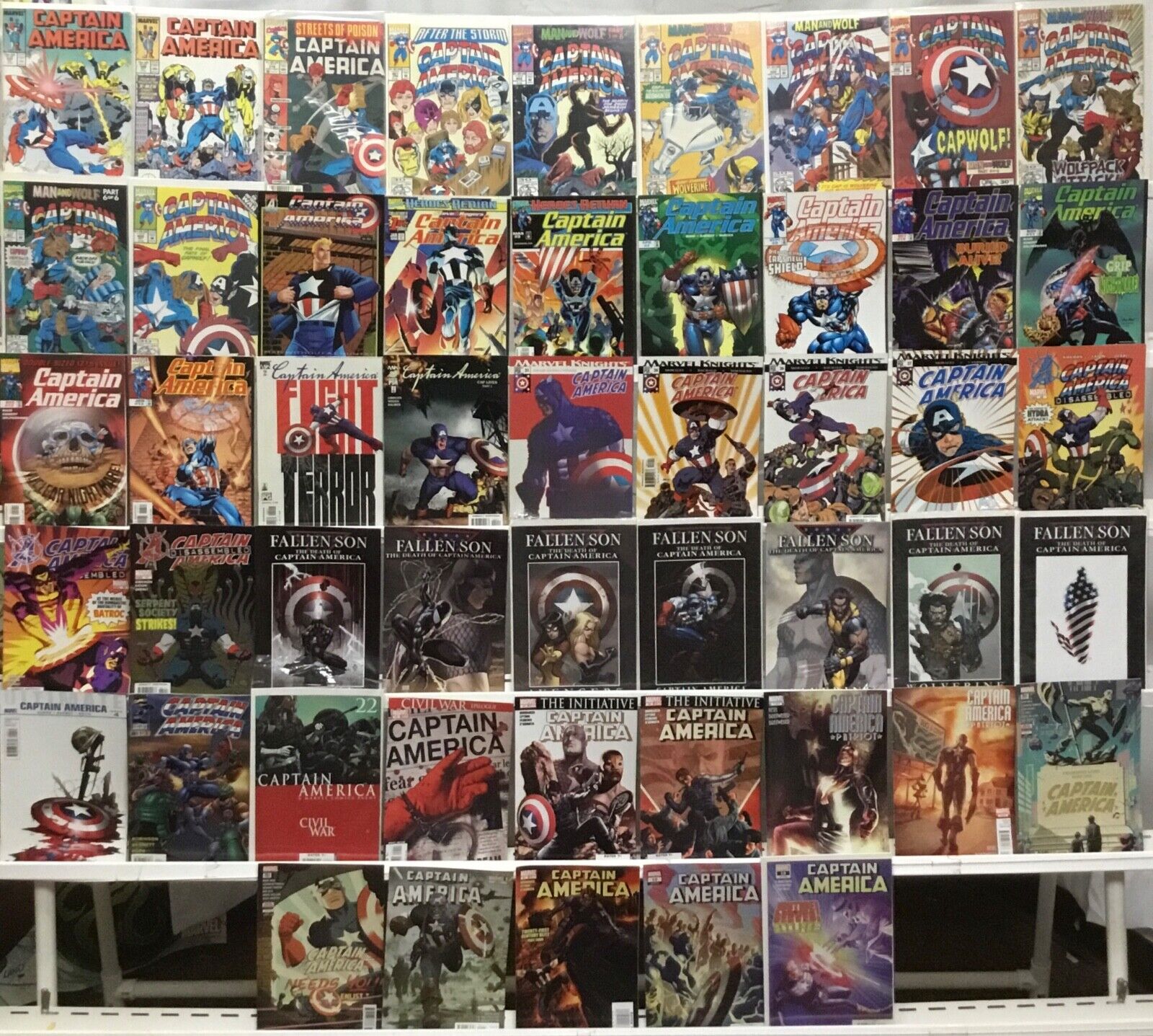 Marvel Comics Captain America Comic Book Lot of 50 - Civil War, Fallen Son