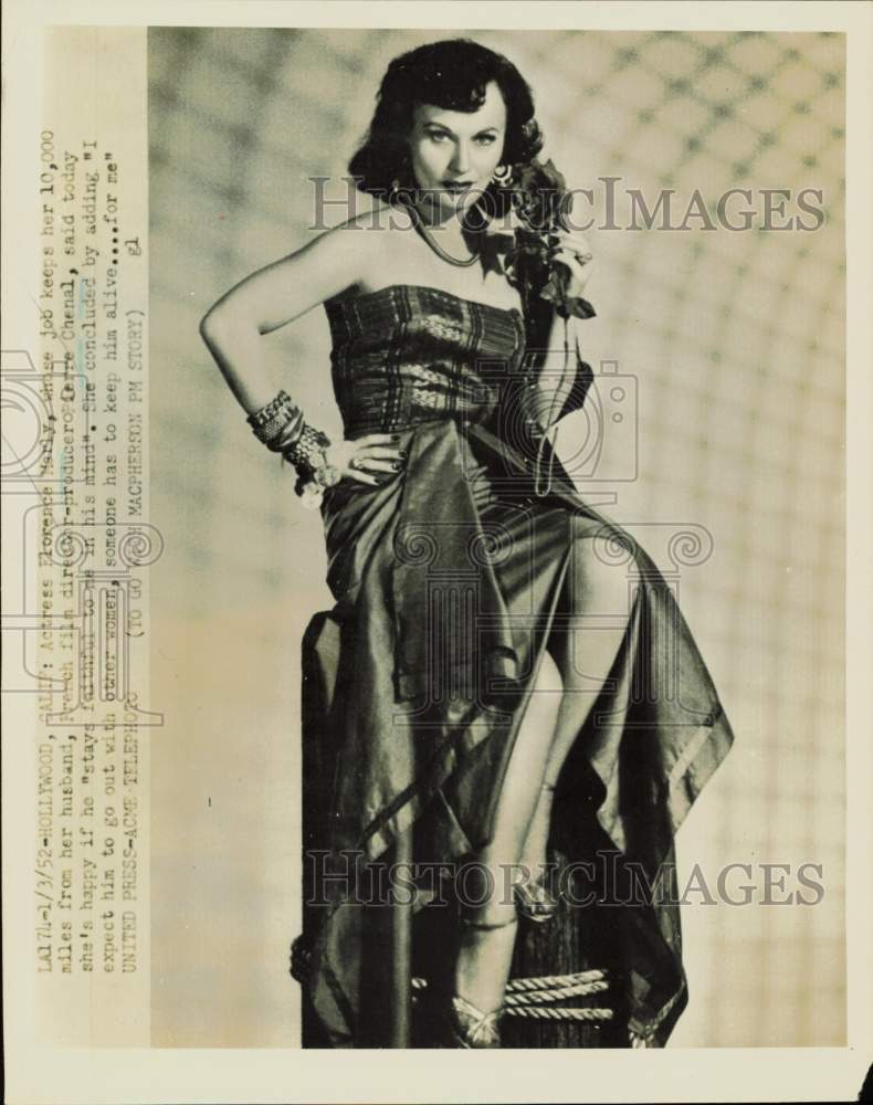 1952 Press Photo Actress Florence Marly, Hollywood, California - nei13930