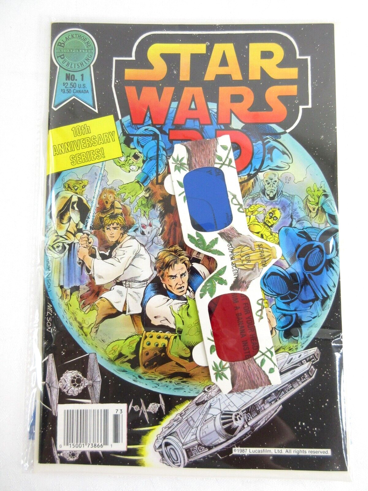 Star Wars 3D #1 Blackthorne Publishing 1987 with Glasses 10th Anniversary EXCEL