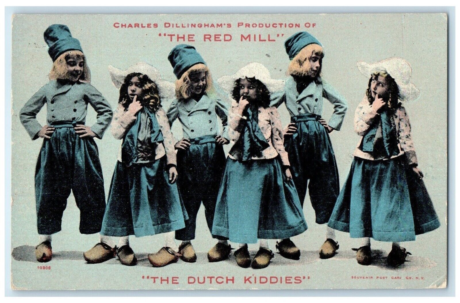 1909 The Dutch Kiddies The Red Mill Opera San Francisco California CA Postcard