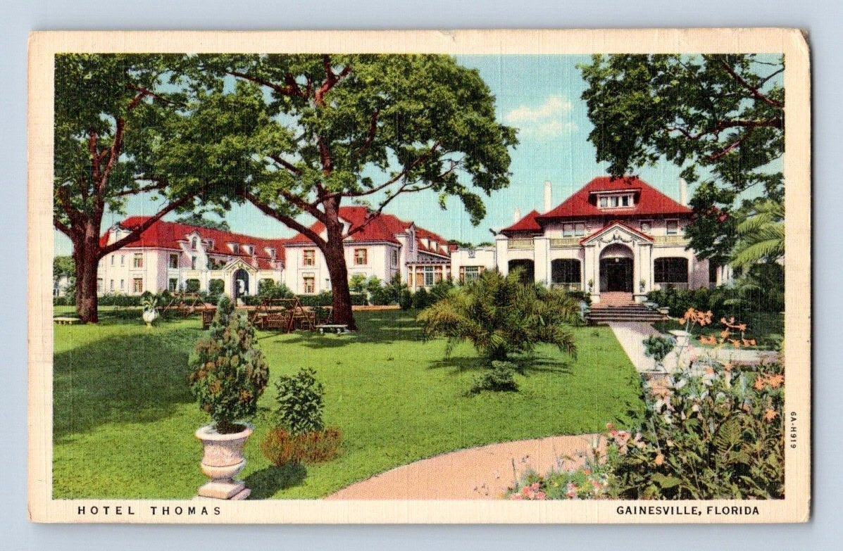 1940\'S. HOTEL THOMAS, GAINESVILLE, FL. POSTCARD DM6