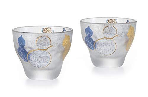 Aderia Premium Glass Sake Cup Pair Set Rokuhyotan 90ml S-6301 Made in Japan