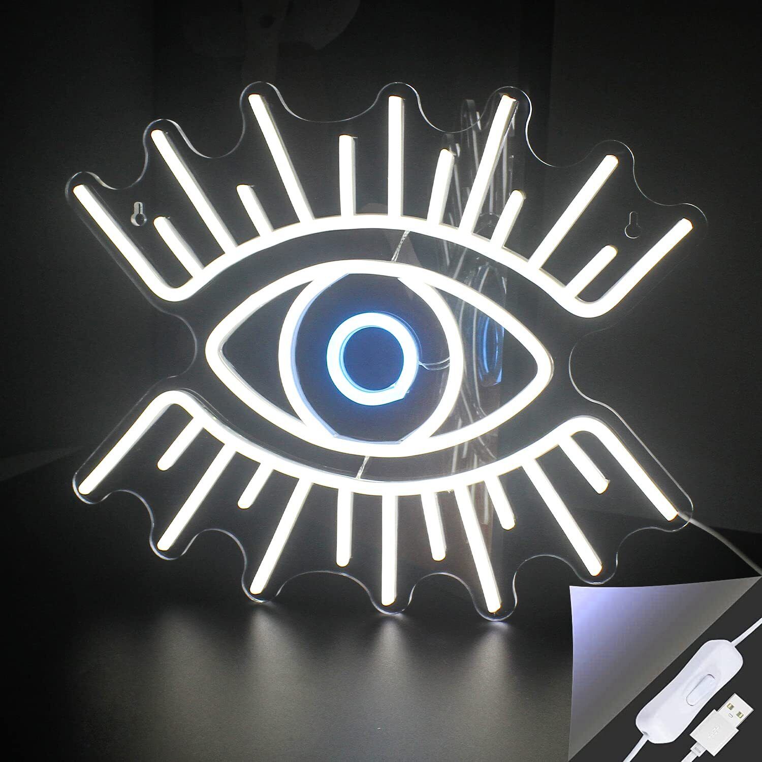 LooKLight Eyes Neon Sign, Neon Light Sign for Wall Decor,Neon Sign for Room, ...