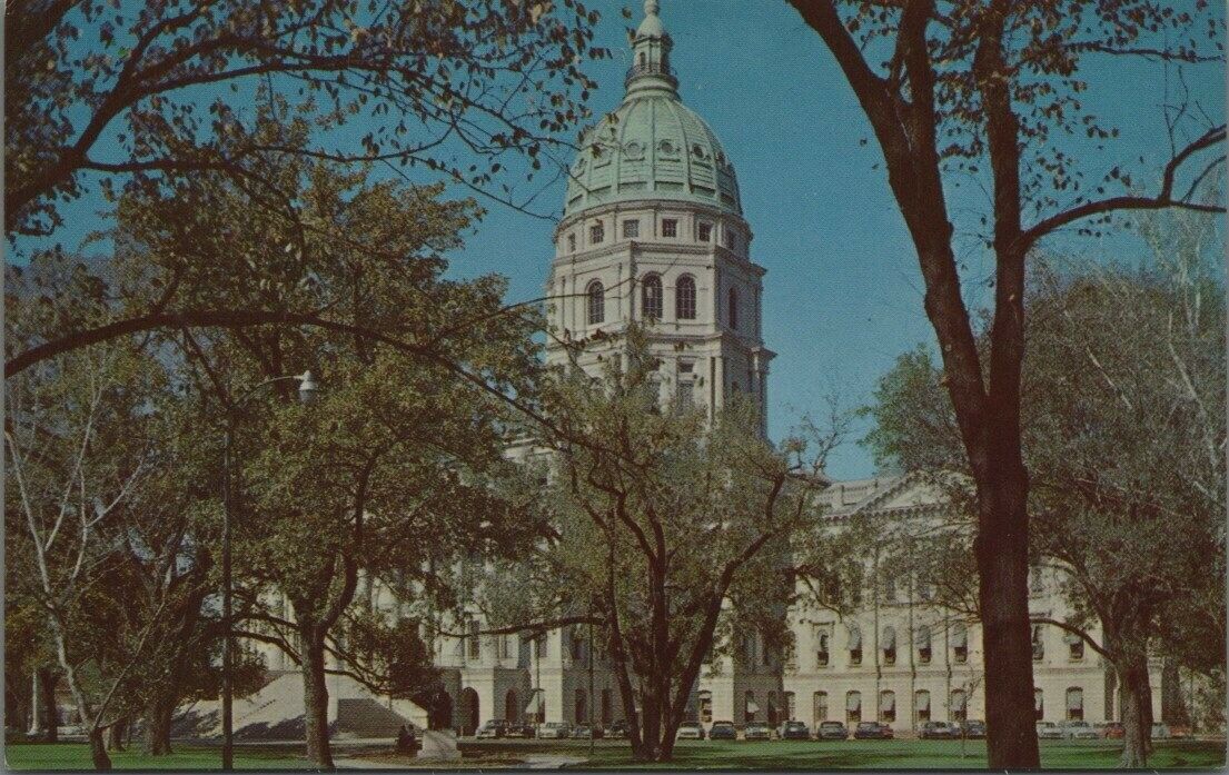 The Beautiful Kansas State Capitol Topeka Kansas Postcard C53