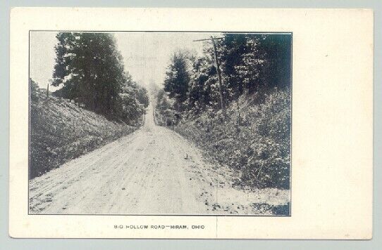 Hiram, Ohio OH ~ Big Hollow Road  1910s b/w ^