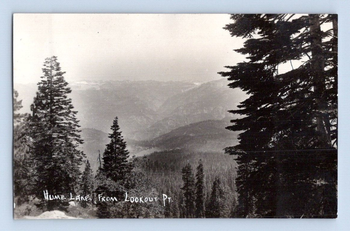RPPC 1920\'S. HUME LAKE, FROM LOOKOUT PT. POSTCARD GG19