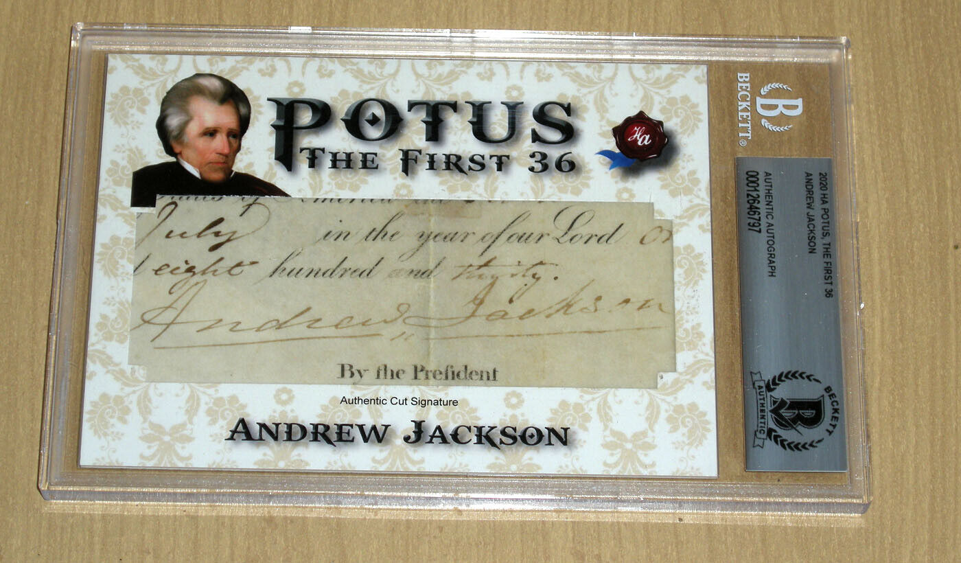 2020 Historic Autographs POTUS First 36 cut auto autograph Andrew Jackson 7th PZ