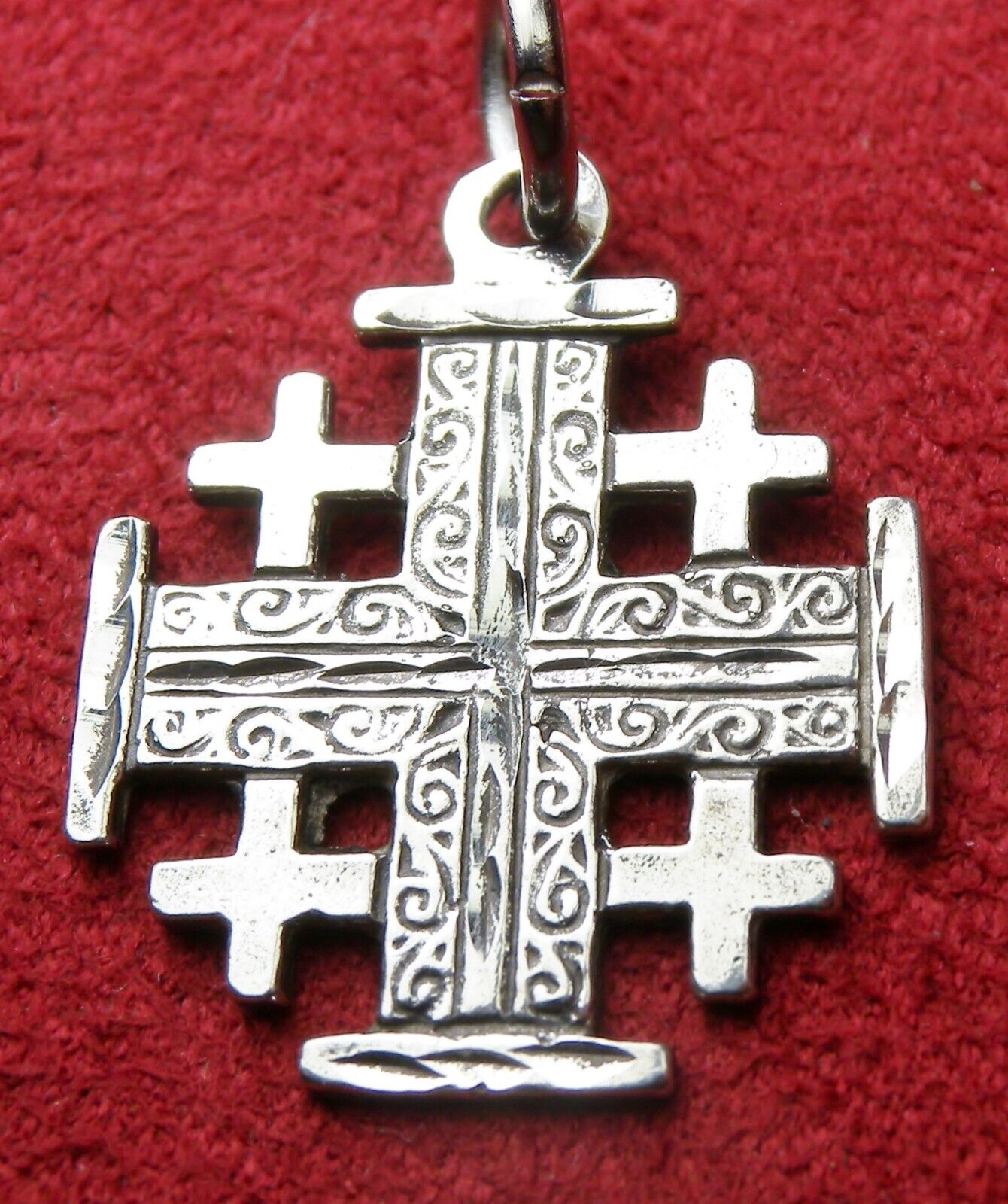 Bishop's Vintage Sterling Holy land Jerusalem Pilgrimage Crucifix Cross Pendant