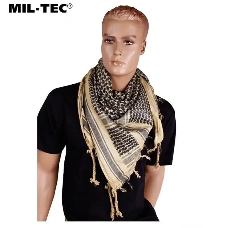 Shemagh arafatka scarf Mil-Tec 110x110cm Khaki/Black