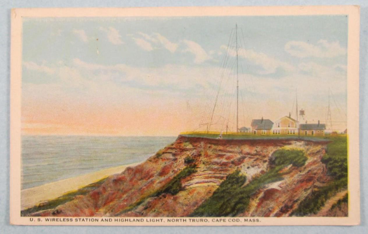 U.S. Wireless Station, Highland LIght, North Truro, Cape Cod MA Postcard (#4657)