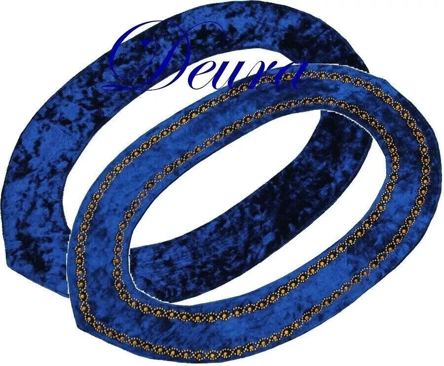 Masonic Collar SOFT BLUE Mason Lodge Velvet Lining Backing Rhinestone