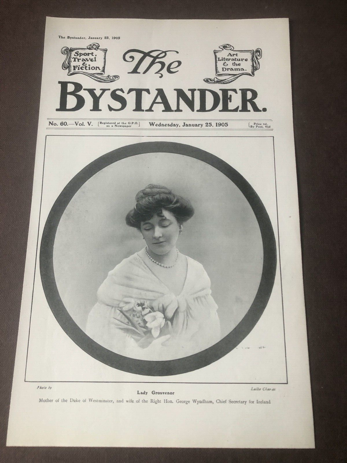 1905 bystander print - lady grosvenor  ( mother of the duke of westminster)