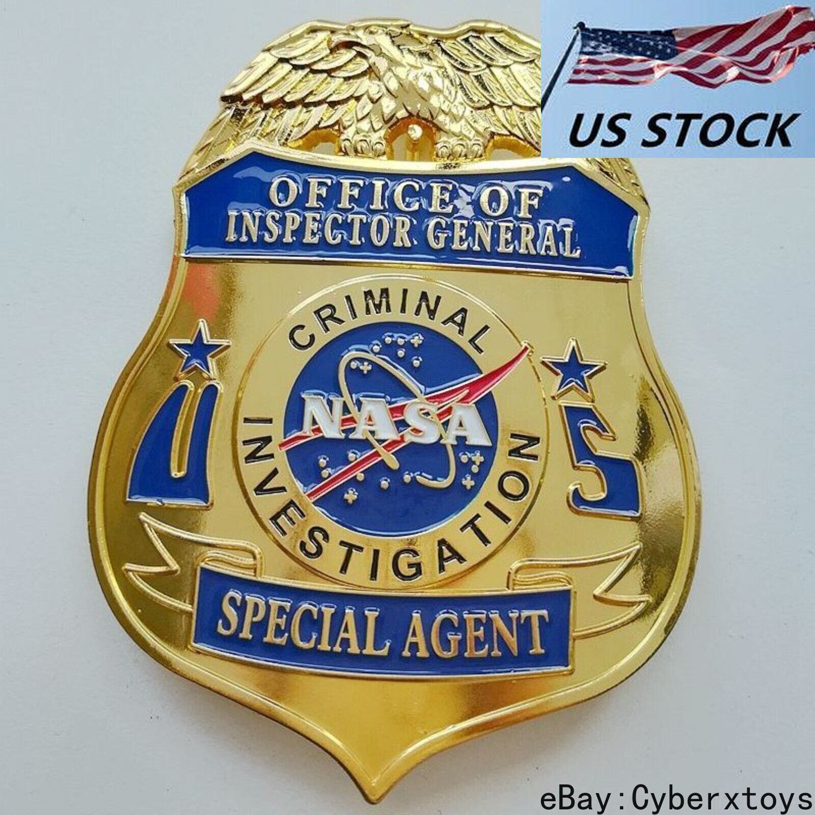 USA NASA All-Metal Badge Special Agent Outer Space Badge Brooch Space