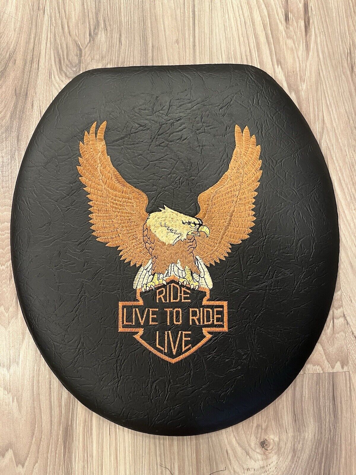 Harley Davidson Wall Hanging Embroidered Eagle “Live To Ride”