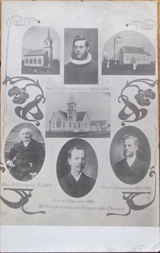 McFarland, WI 1908 Realphoto Postcard: Lutheran Churches & Pastors - Wisconsin
