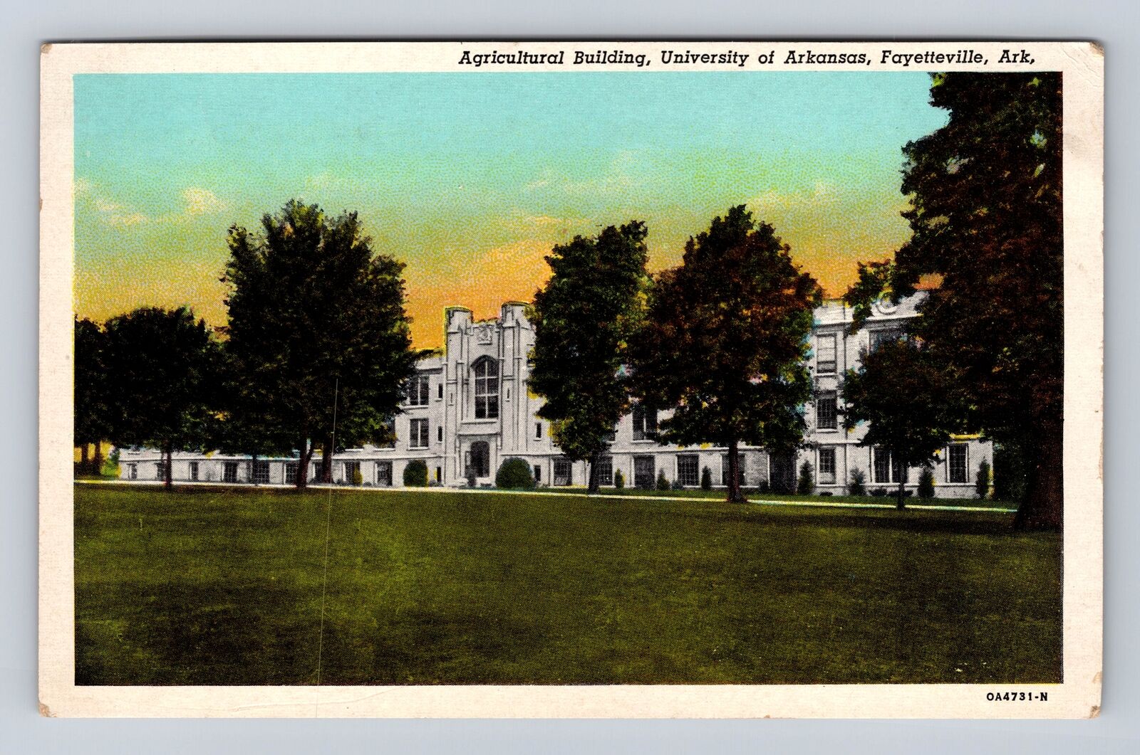 Fayetteville AR-Arkansas, University of Arkansas, Ag Building, Vintage Postcard