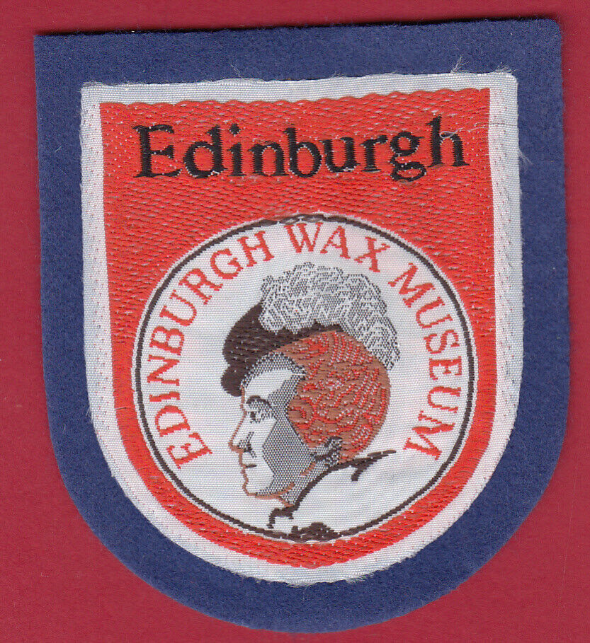 EDINBURGH Wax Museum  -  Vintage Woven Cloth Patch / Badge