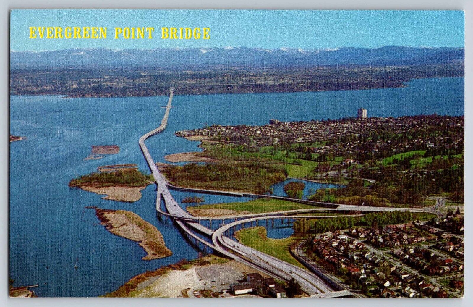 Postcard  Evergreen Point Bridge from Seattle to Kirkland, Washington  B13