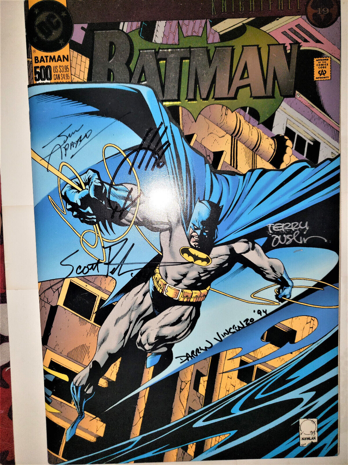 DC's Batman #500 Die Cut Foil SIGNED Joe Quesada plus 5 First Appearance Azrael