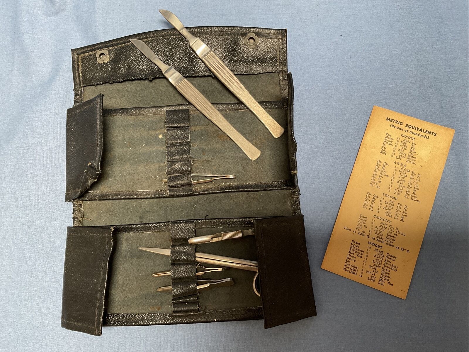 ANTIQUE ADAMS USA UsMEDICAL SMALL FIELD SURGICAL SURGEONS KIT   (007BC)