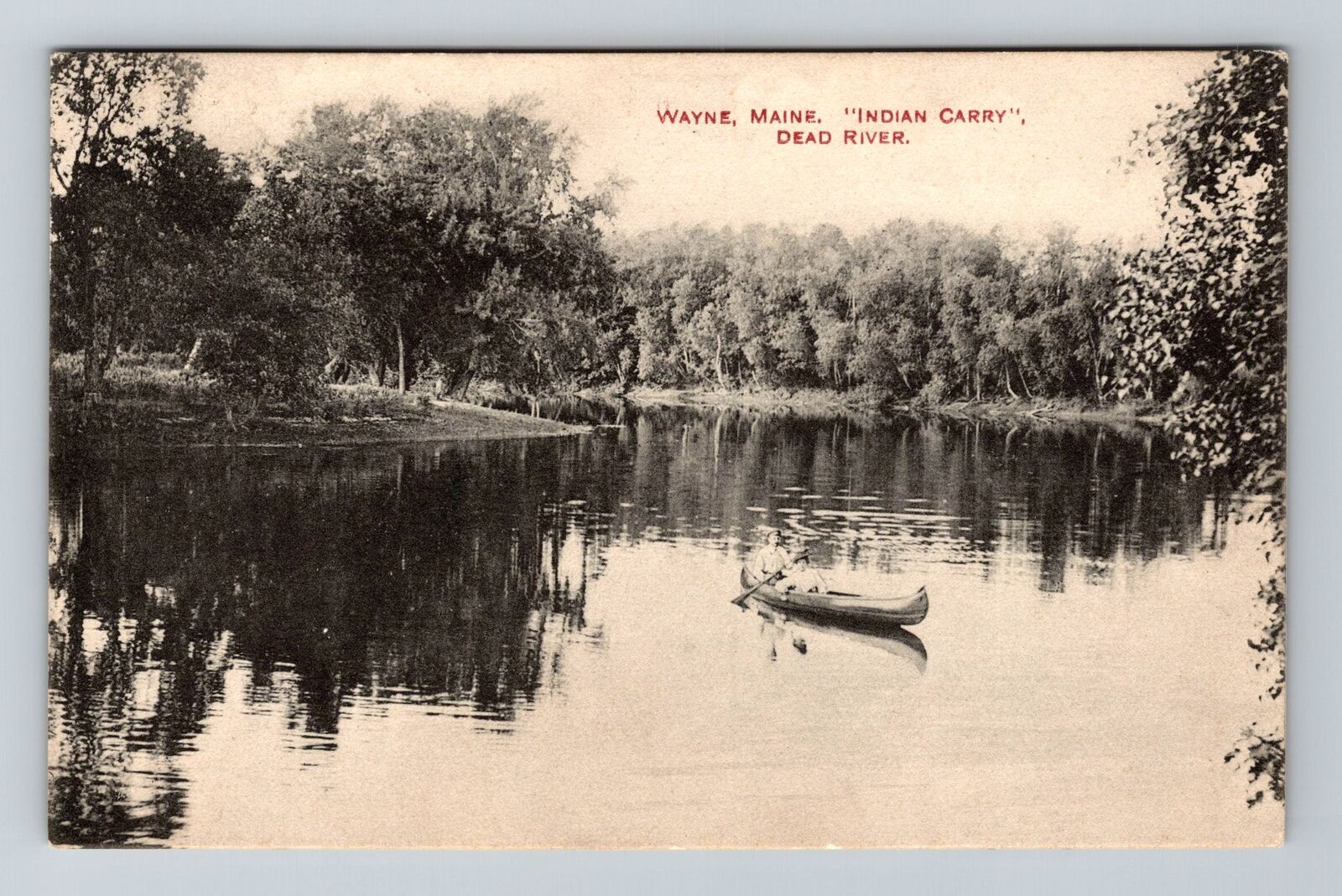 Wayne ME-Maine, Dead River, Vintage Postcard