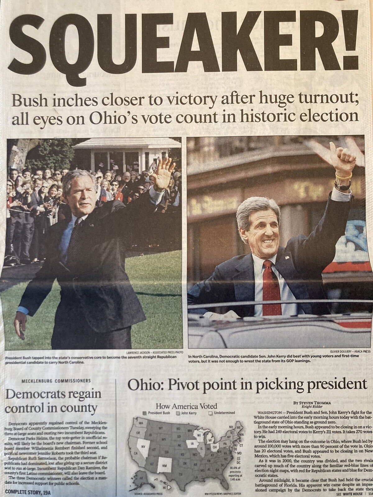 2004 Bush v. Gore US Presidential Election and Recount LOT of 6 Newspapers