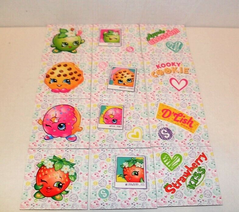 SHOPKINS COLLECTOR'S TIN SET OF (12) MINI MAGNETS & (4) POSTER SET AS PICTURED