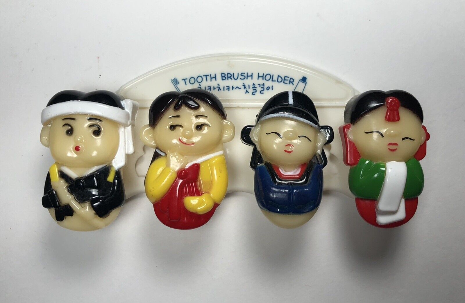 Vintage Asian Promotional (4) Toothbrush Holder Excellent Vintage Condition