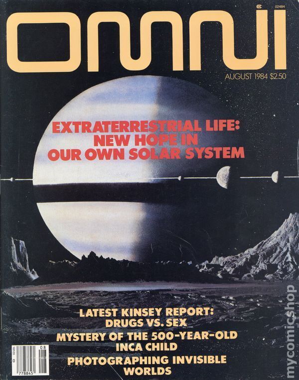 Omni Magazine #198408 VG+ 4.5 Stock Image Low Grade