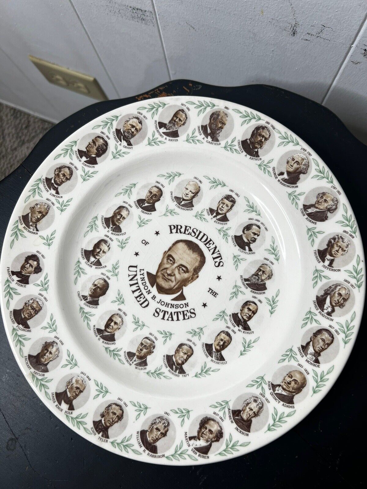 Vintage 1960s Presidents Of The United States John F Kennedy Collector Plate 10”