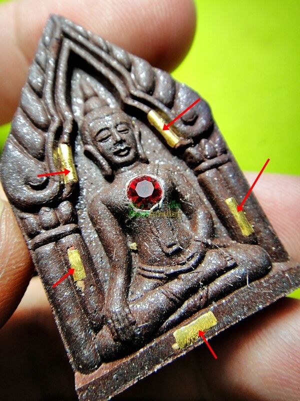Phra KhunPaen Love Charm Magic Lucky Wealth Koon 9 gold Takrut Thai Amulet #6881