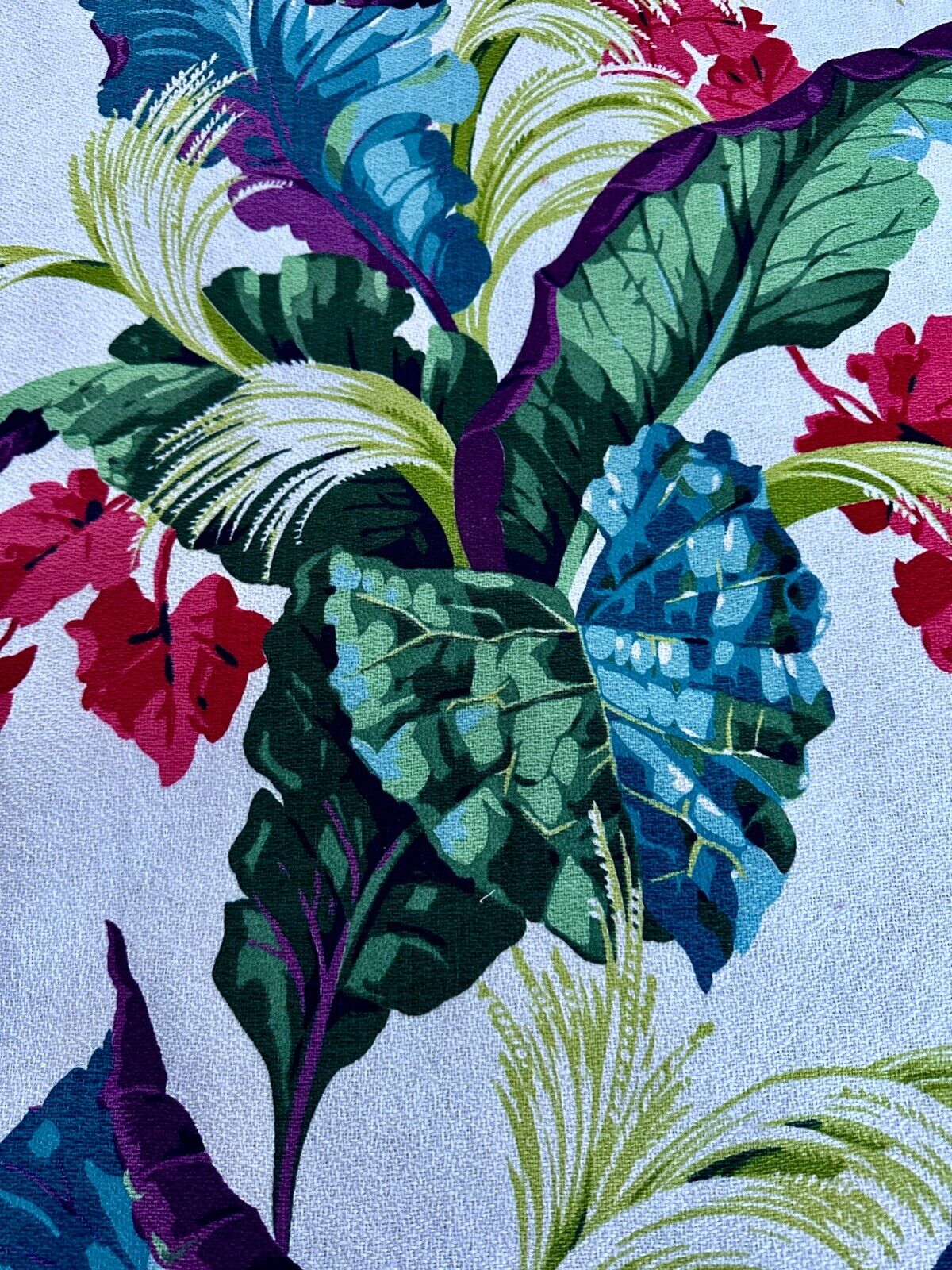 1930's Art Deco Island Design Samoa Hollywood Regency Barkcloth Vintage Fabric