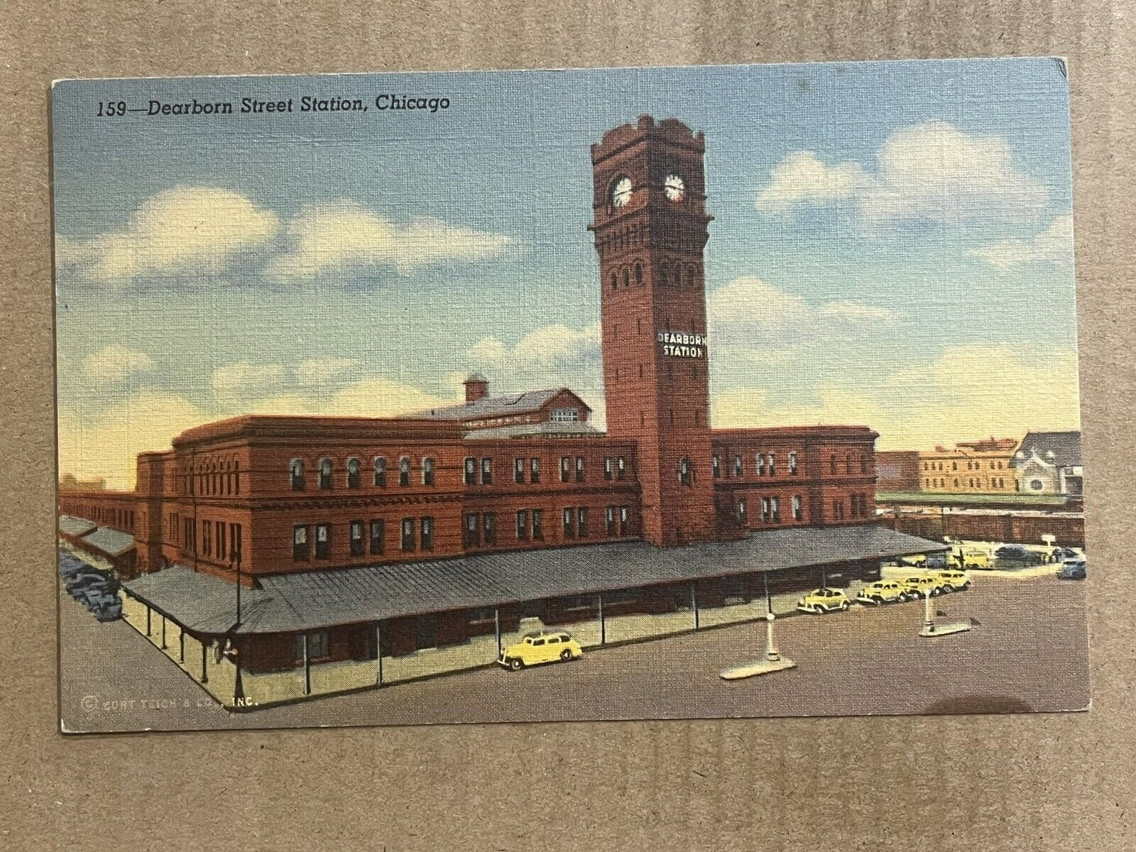 Postcard Chicago IL Illinois Dearborn Street Station Train Railroad Depot