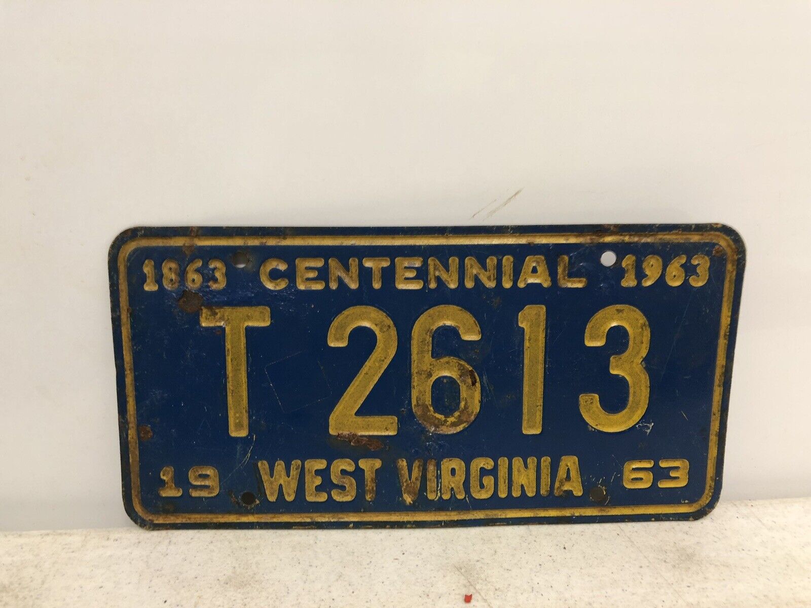 Vintage 1963 West Virginia License Plate Mountain State￼