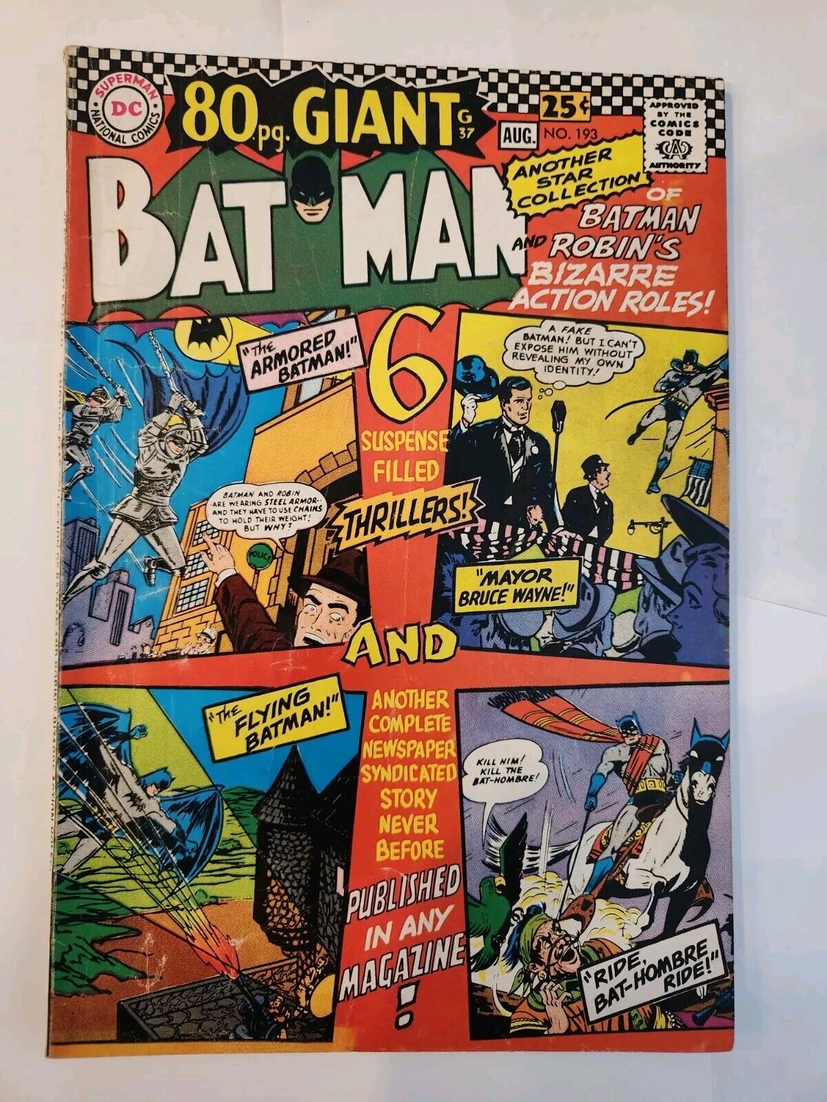 Batman #193 80 Page Giant Silver Age Superhero Vintage DC Comic 1967 