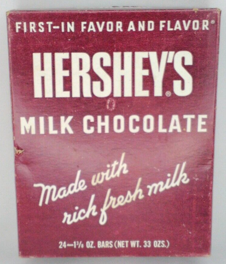 Hershey's Milk Chocolate 24 Bars Box Only Hershey PA Candy Advertisement