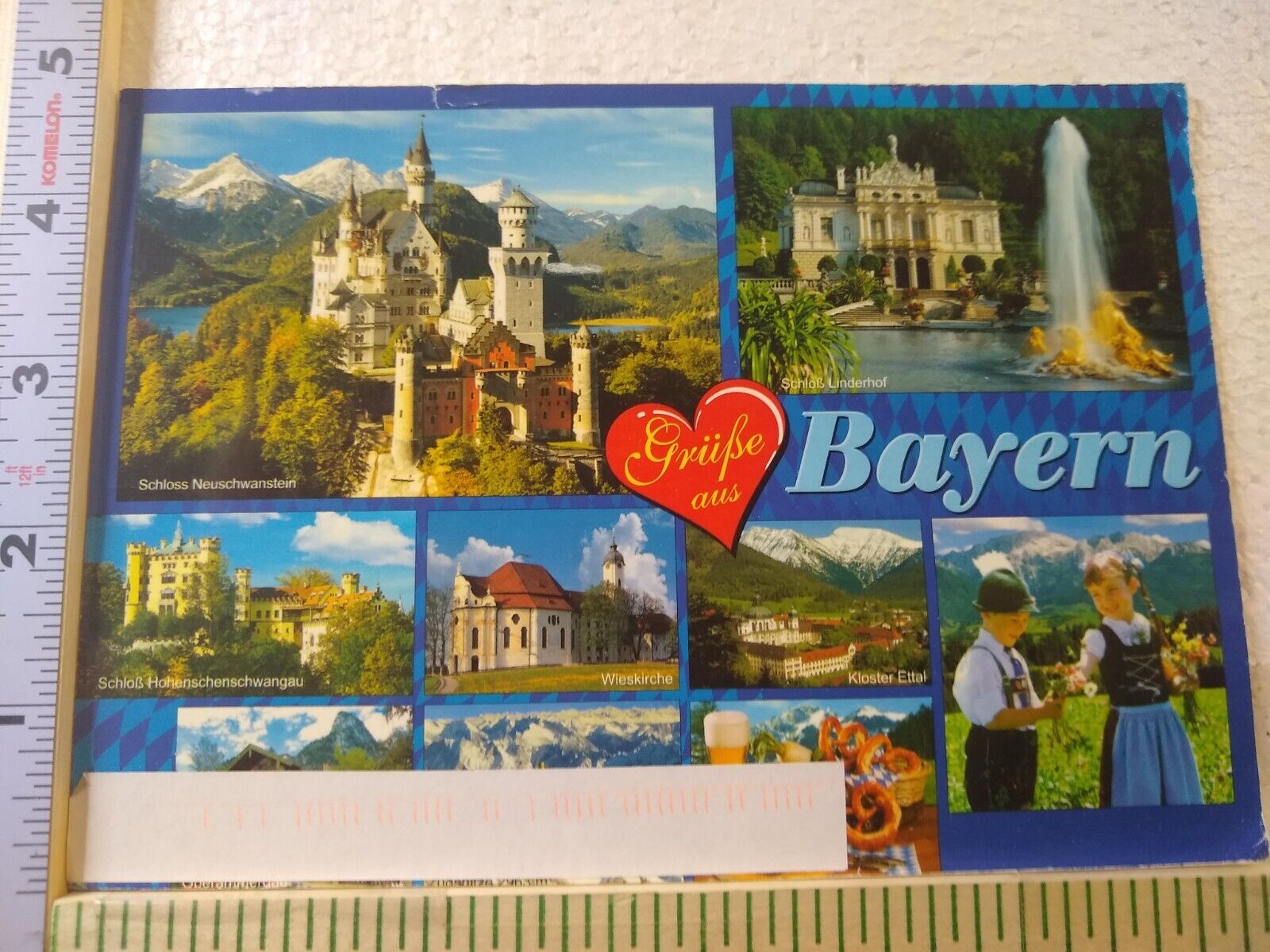Postcard Famous Places Greetings from Bavaria Germany