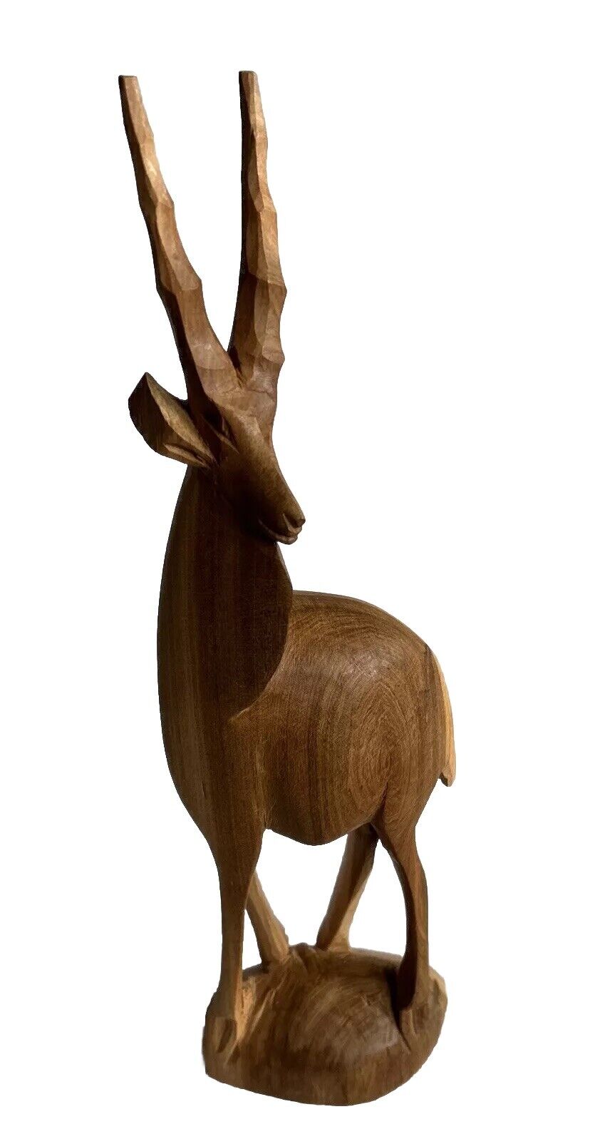Exquisite Hand Carved Wood Oryx Gazelle African Animal Figurine 12\