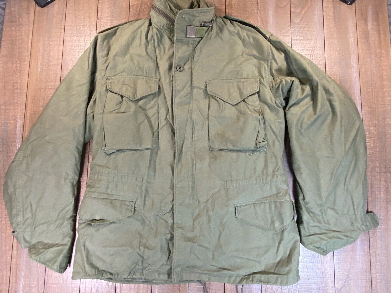 Vintage Military Cold Weather M-65 Field Jacket + Liner,  OG 107 Medium Regular