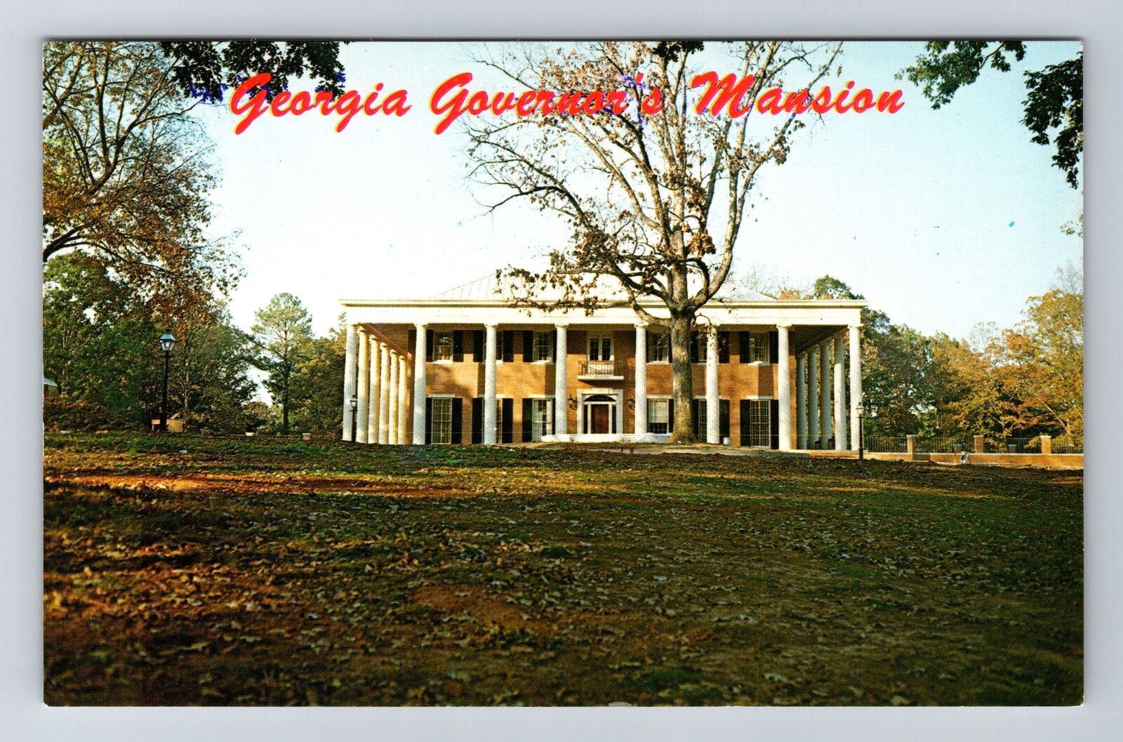 Atlanta GA-Georgia, Georgia\'s Governor\'s Mansion, Souvenir Vintage Postcard